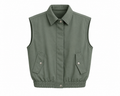 Chaleco Bomber Verde Oliva sin mangas