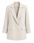 Blazer cruzado marfil