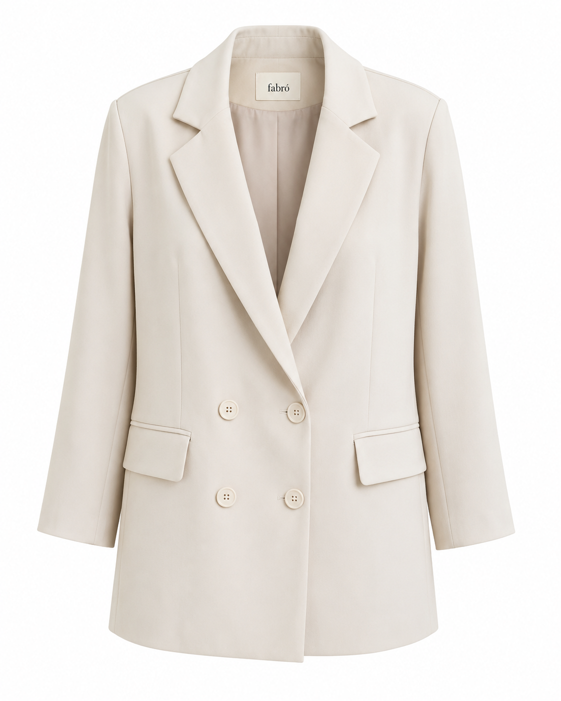 Blazer cruzado marfil