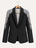 Blazer Negro con aplicaciones