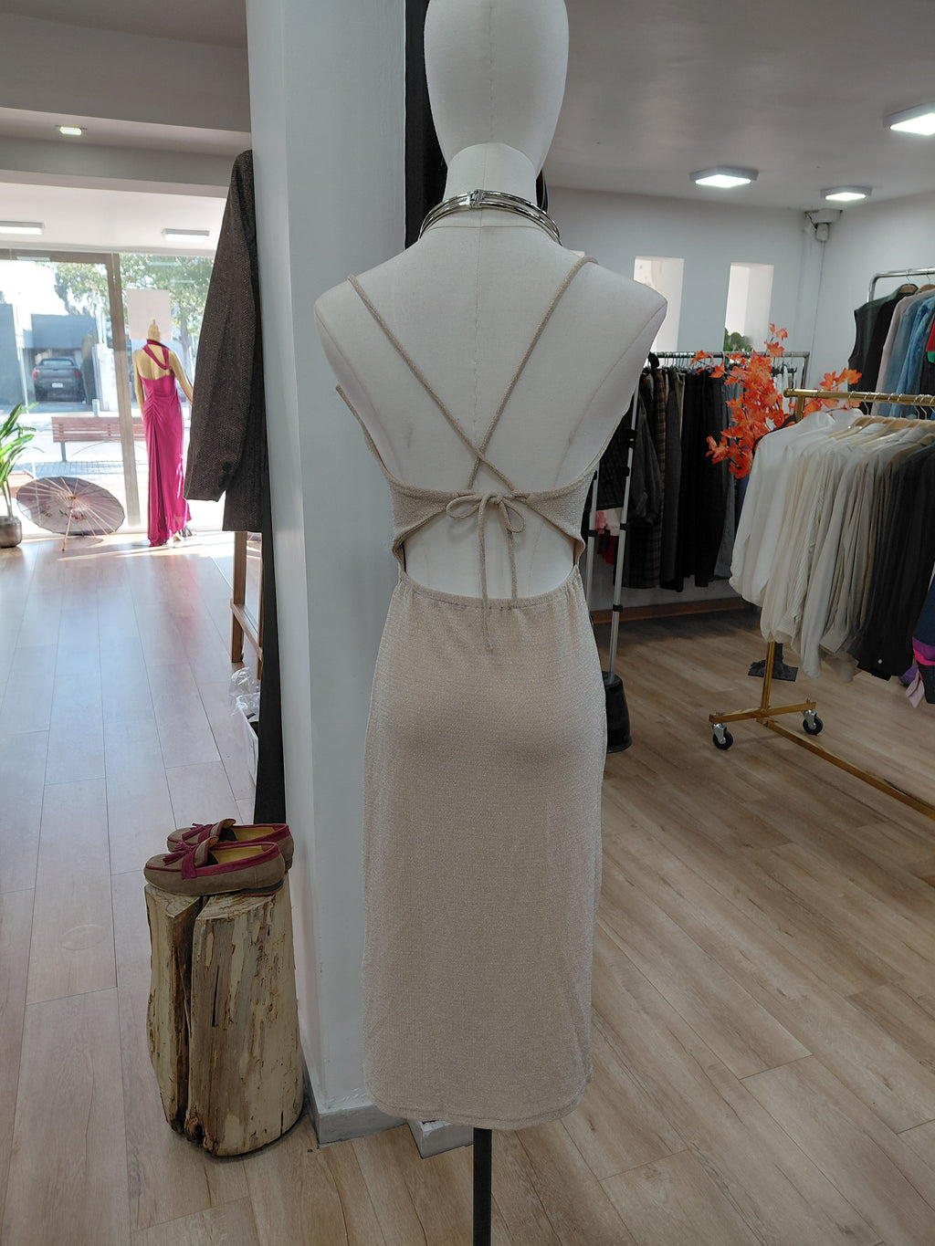 Vestido fiesta espalda cruzada